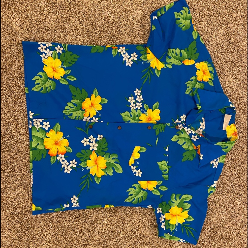 Vintage Royal Hawaiian Barkcloth XXL Shirt 1960s